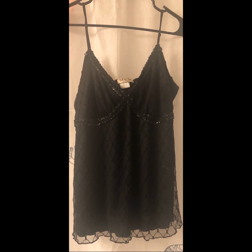 Black lingerie shirt
